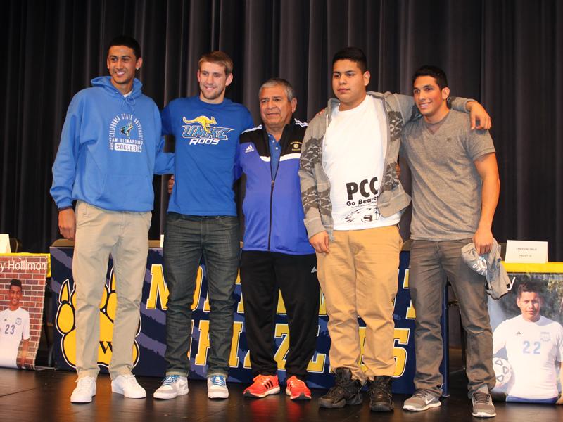 Soccer players sign letters of intent