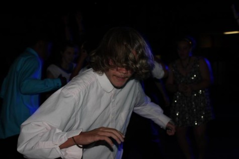 Sophomore Duncan Scriven feeling the music during homecoming 2015.