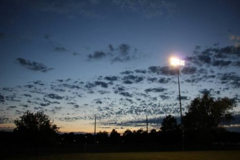 Beautiful sunset as Northwest VS Maize game comes to an end. 