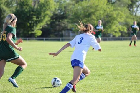 Siera Simon (10) doing her role of defending against opposing team