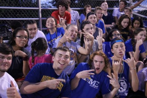 Northwest students posing for the picture at the soccer game.