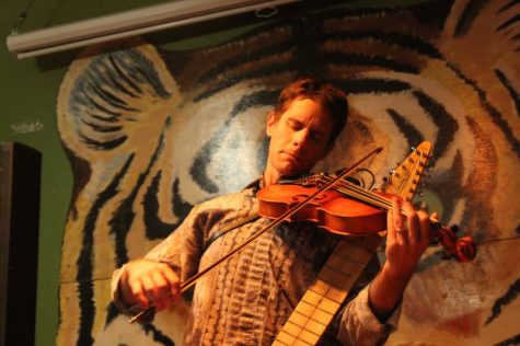 Stewart playing his viola.