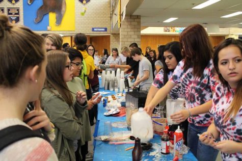 Students participating on the last day of YE's Market Day.