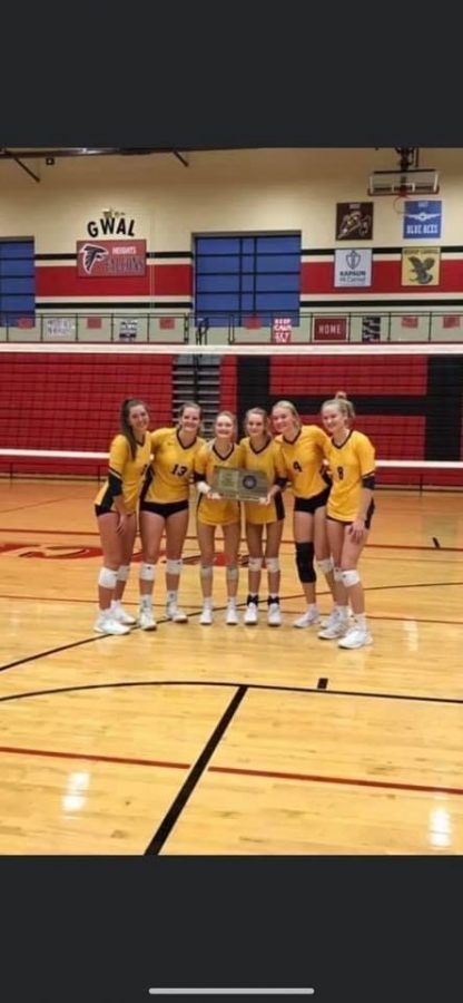 Three sets of siblings played on this years varsity volleyball team. The team won their 6A sub-state championship. 